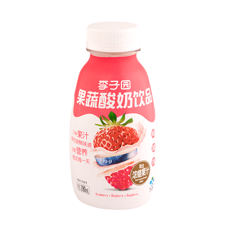 果蔬酸奶饮品，单瓶净含量280ml